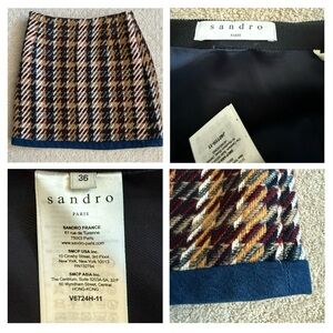Sandro A-Line Tweed Skirt